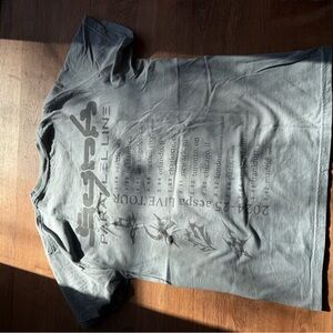 2024-2025 aespa Slate Gray Graphic Short Sleeve Tour Tee